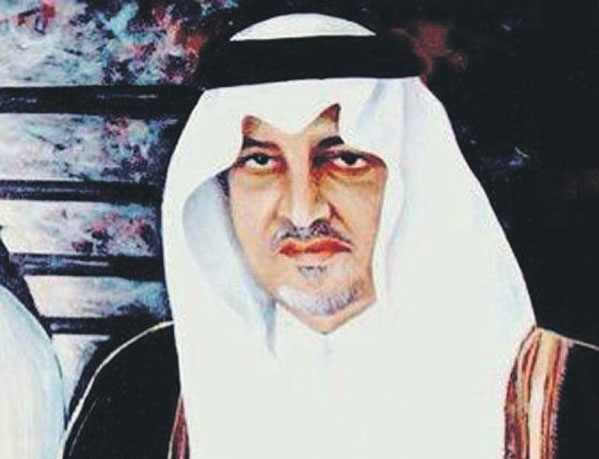 الأمير خالد الفيصل في إحدى اللوحات