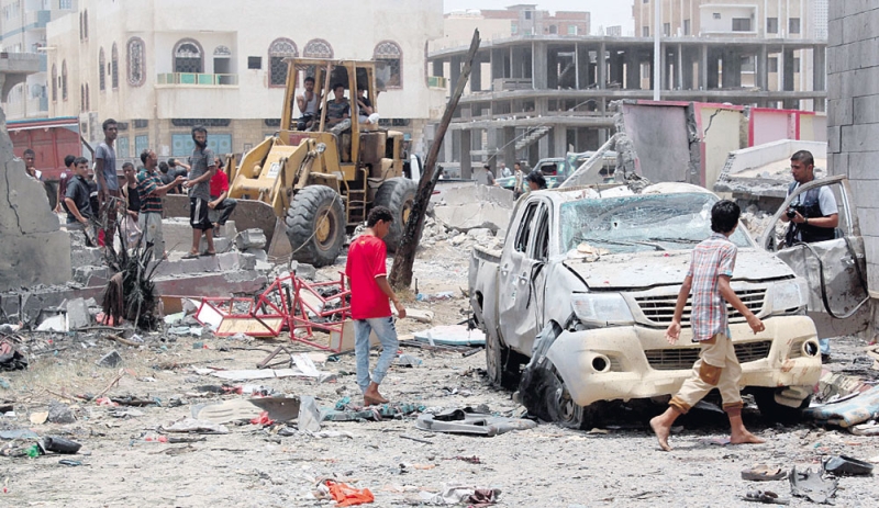  169 مابين قتيل وجريح حصيلة التفجير الإرهابي بمدينة عدن 