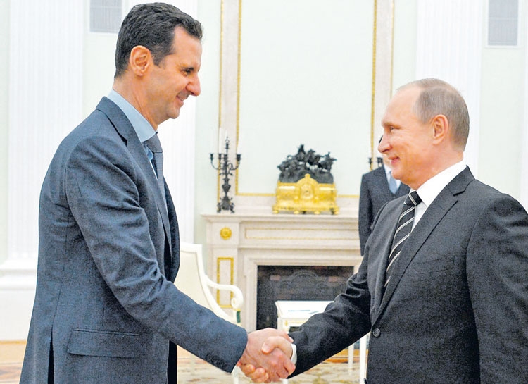 بوتين يستقبل الأسد في الكرملين 