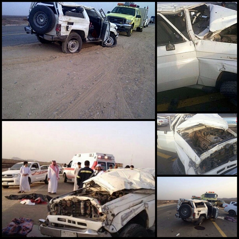 وفاة ثلاثة اشخاص في حادث مروري في الباحة
