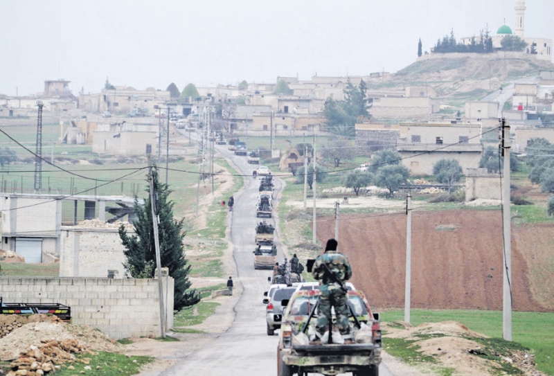 قافلة عسكرية للنصرة في مناطق إدلب 