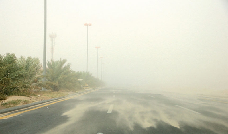 الغبار غطى شوارع المحافظة
