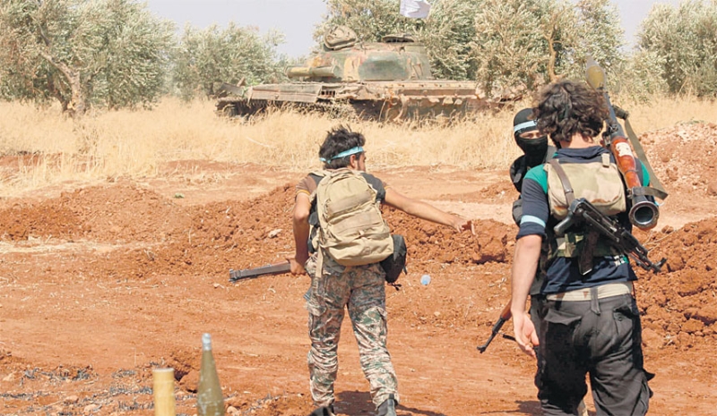 مقاتلون من جيش الإسلام أثناء معارك حلب