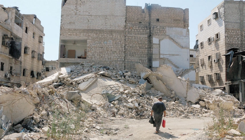 حلب تحولت إلى مدينة مدمرة نتيجة المعارك المتواصلة