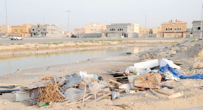 المستنقعات سببت ازعاجا لسكان حي ضاحية الملك فهد 
