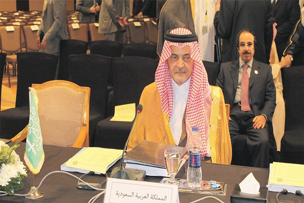 سمو وزير الخارجية خلال جلسة وزراء الخارجية العرب الاربعاء « اليوم «
