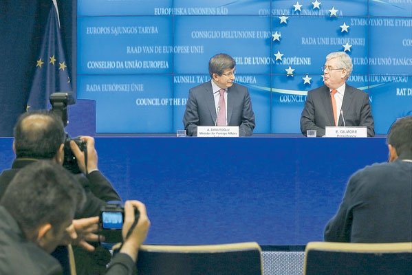 جانب من اجتماع وزراء خارجية أوروبا