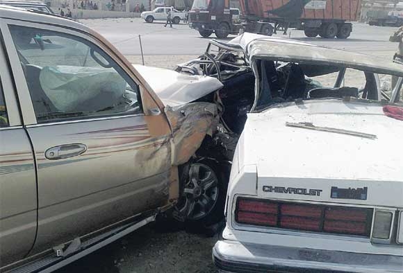 حادث مروري على طريق أبو حدرية (اليوم)