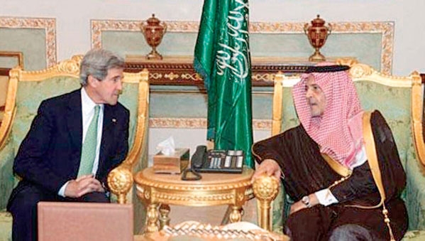 الأمير سعود الفيصل مع وزير الخارجية الأمريكي 