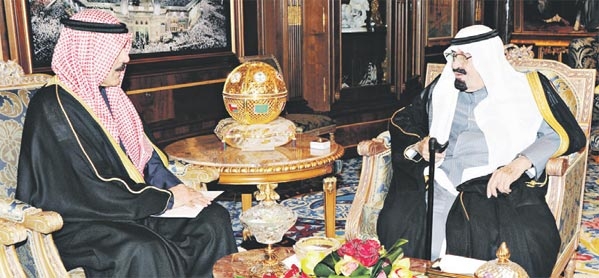 الملك لدى استقباله رئيس الامن الوطني الكويتي "واس"
