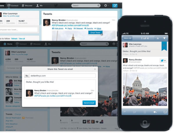 «تويتر» يضيف إرسال التغريدات عبر البريد والصور التفاعلية