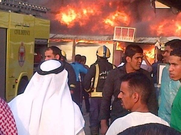 حريق في سوق شعبي بالبحرين