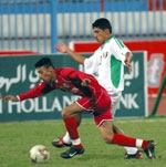 لقطة من مباراة البحرين واليمن