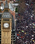 الالاف يتظاهرون في لندن