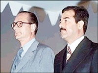 صدام وشيراك عام 1975
