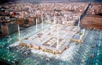  تهيئة ساحات المسجد النبوي لاداء الصلاة فيها