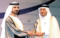 المهندس صبحي بترجي يتسلم الجائزة من الشيخ محمد بن راشد آل مكتوم 