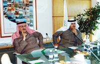جانب من لقاء الأمير منصور بن متعب والأمير سلطان بن سلمان