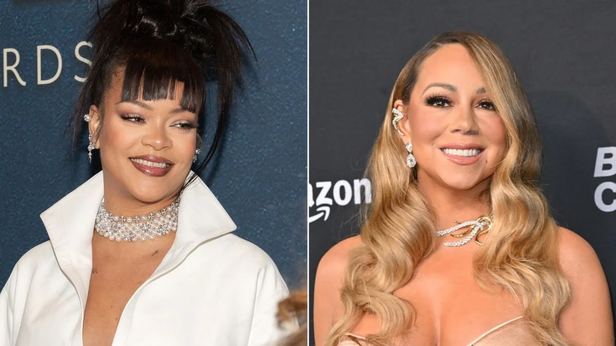 Mariah Carey and Rihanna share special moment during Christmas Time tour finale