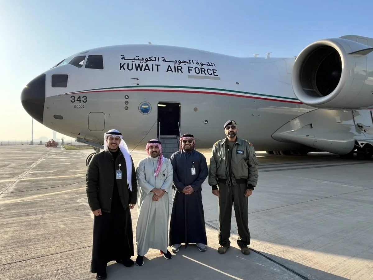 Kuwait's ninth plane delivers 40 tons of aid To Lebanon