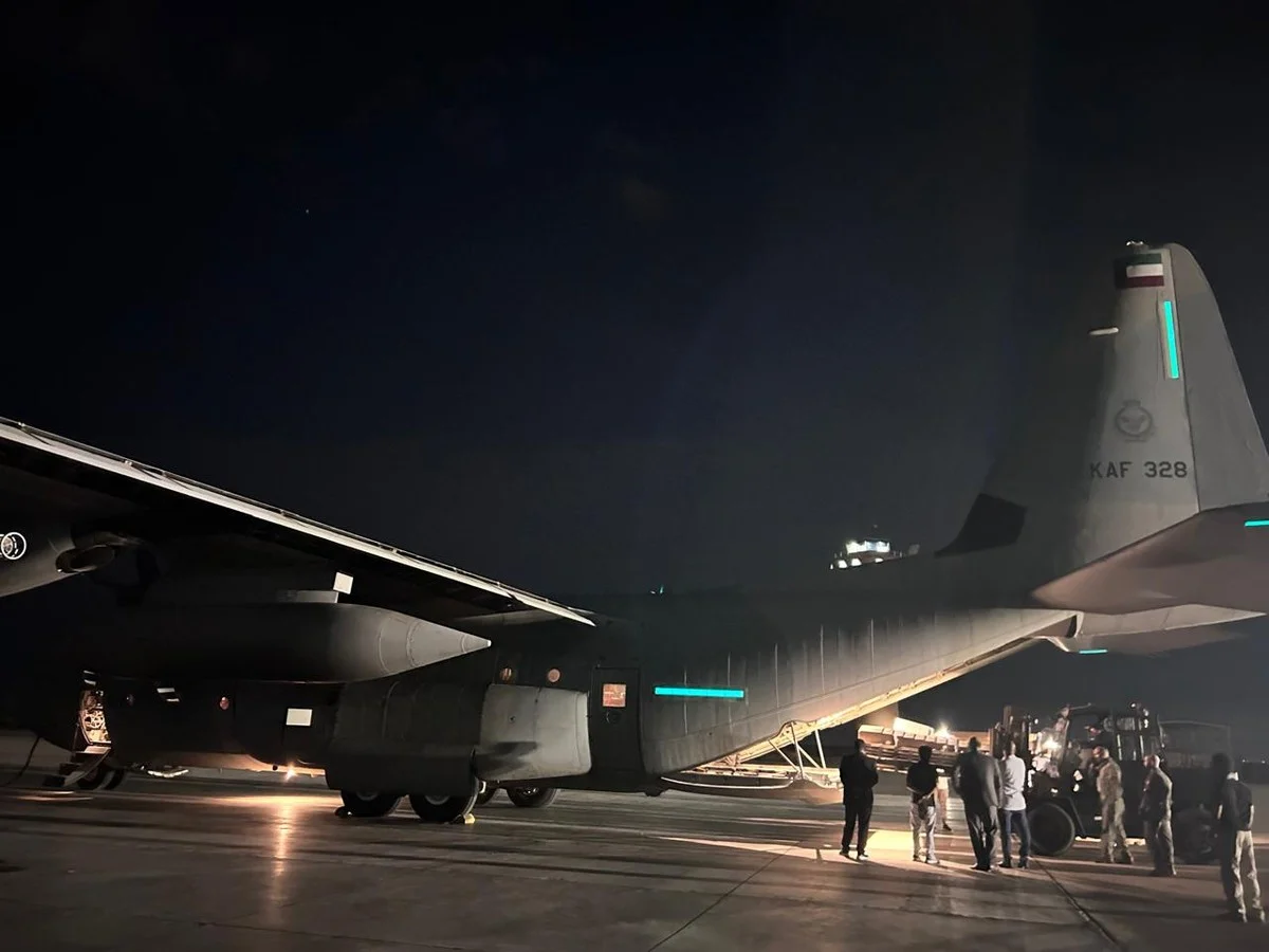 Kuwait’s first relief plane arrives in Egypt with aid for Gaza
