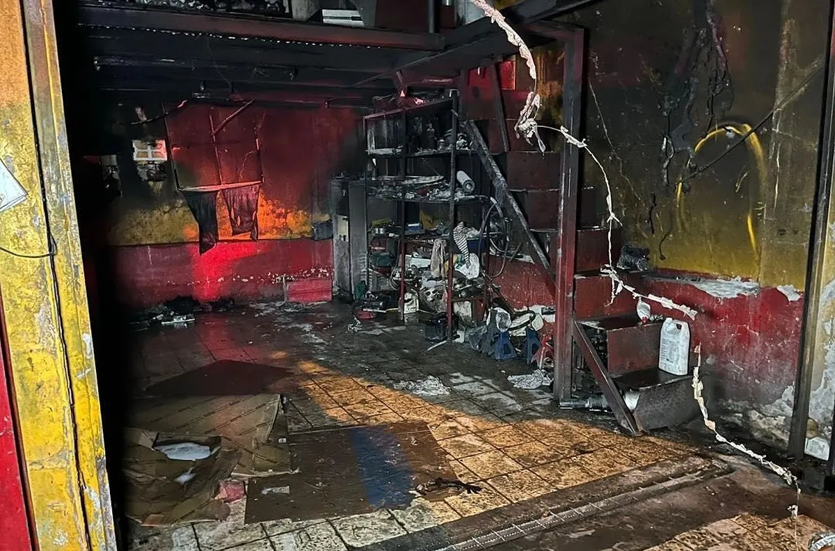 One Injured as Firefighters Battle Vehicle Shop Blaze in Al-Rai
