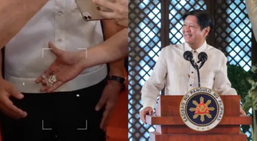 Umano'y 'white substance' na inabot kay PBBM, isang lapel pin daw sey ng PCO-Balita
