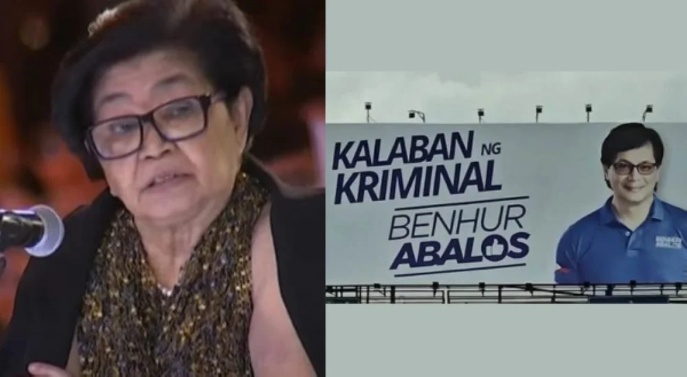 Billboard ni Benhur Abalos, pinuna ni Clarita Carlos