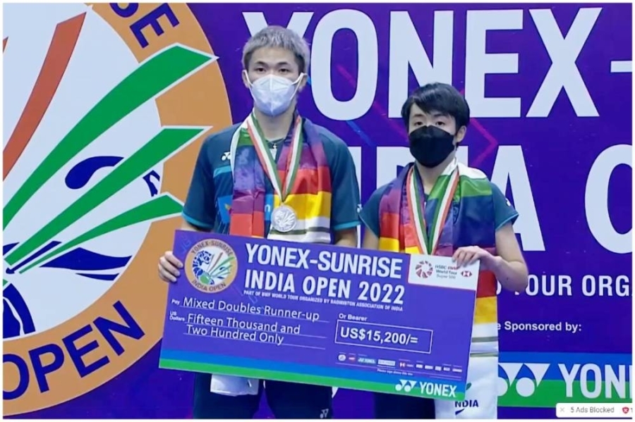 陈堂杰/白燕薇印度公开赛决赛不敌狮城夫妻档许永凯/陈薇涵,与首个超级500赛冠军失之交臂。-视频截图- 陈堂杰/白燕薇印度公开赛决赛不敌狮城夫妻档许永凯/陈薇涵,与首个超级500赛冠军失之交臂。-视频截图-
