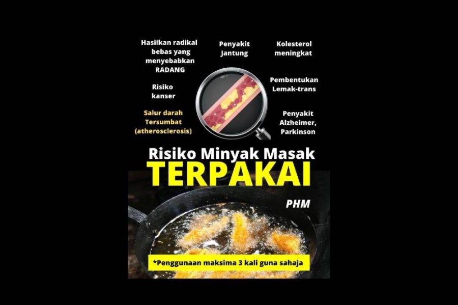 大马公共卫生呼吁商家不要为了省油,而选择重复使用食油,以免让顾客的身体吸收致癌物质。-摘自大马公共卫生脸书- 大马公共卫生呼吁商家不要为了省油,而选择重复使用食油,以免让顾客的身体吸收致癌物质。-摘自大马公共卫生脸书-