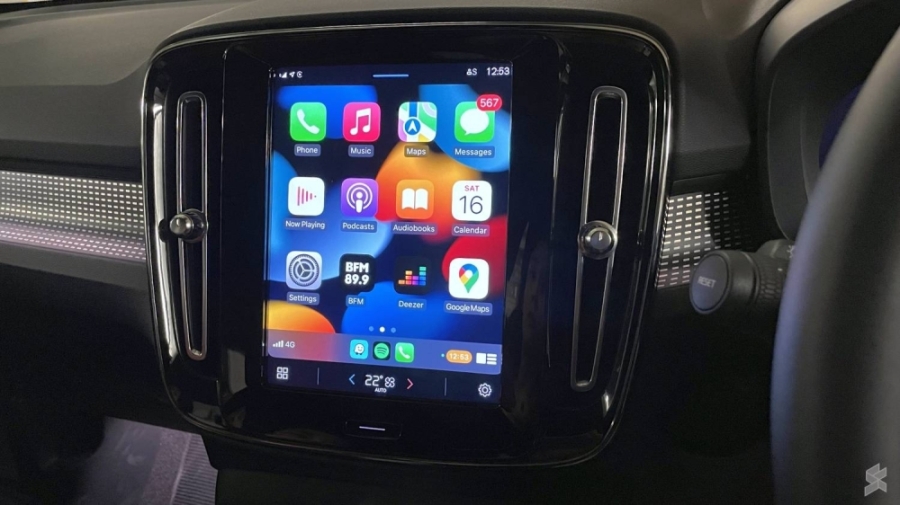 富豪汽车旗下的XC40 Recharge Pure Electric现在可支持苹果CarPlay。-图摘Soya Cincau- 富豪汽车旗下的XC40 Recharge Pure Electric现在可支持苹果CarPlay。-图摘Soya Cincau-