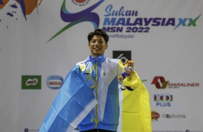 黄俊诚第三次征战马运会,拿下首枚器械操男子个人全能赛金牌。-马新社- 黄俊诚第三次征战马运会,拿下首枚器械操男子个人全能赛金牌。-马新社-