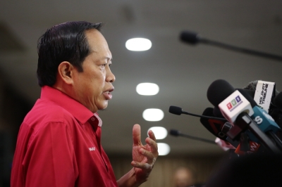 阿末马斯兰透露,巫统最高理事会改选成绩预料会在今晚揭晓。-Yusof Mat Isa摄- 阿末马斯兰透露,巫统最高理事会改选成绩预料会在今晚揭晓。-Yusof Mat Isa摄-