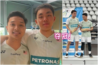 今年三月才搭档的阿里夫/叶睿庆,继上周打进丹麦大师赛4强,而本周直接在法国南特国际挑战赛夺冠,让烈西决定不再“变脸”,并让他们参加更多的比赛来提升。-摘自马羽总脸书/精彩大马制图- 今年三月才搭档的阿里夫/叶睿庆,继上周打进丹麦大师赛4强,而本周直接在法国南特国际挑战赛夺冠,让烈西决定不再“变脸”,并让他们参加更多的比赛来提升。-摘自马羽总脸书/精彩大马制图-