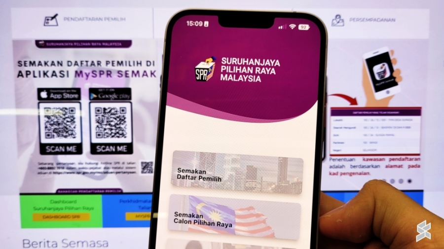 民众可通过选委会网站或下载MySPR Semak APP,以查询各选区候选人名单。-摘自SoyaCincau- 民众可通过选委会网站或下载MySPR Semak APP,以查询各选区候选人名单。-摘自SoyaCincau-