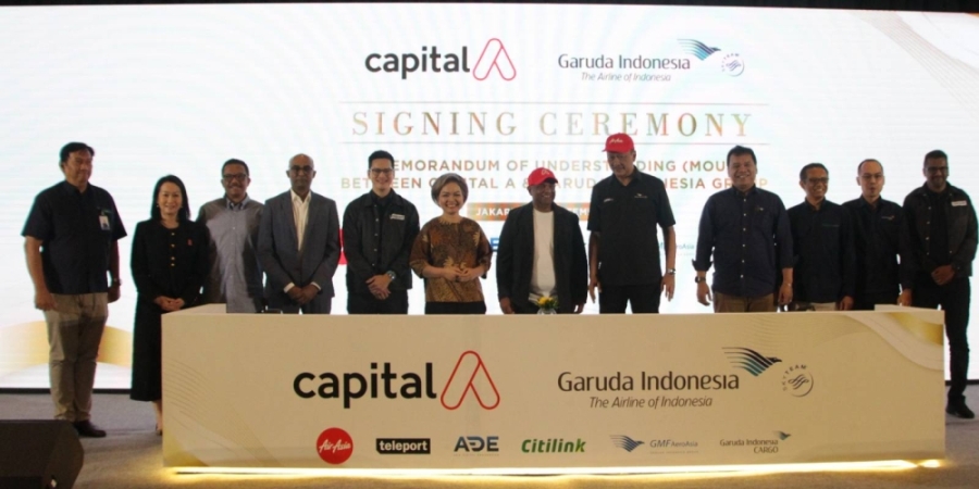 亚航母公司Capital A与连城航空和印尼鹰航公司,签署新的谅解备忘录。-图摘自Soya Cincau- 亚航母公司Capital A与连城航空和印尼鹰航公司,签署新的谅解备忘录。-图摘自Soya Cincau-