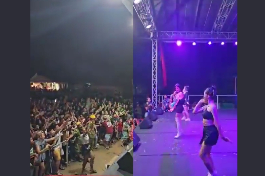 此前，社交媒体流传的30秒视频显示，舞台上出现“衣着暴露”的歌手在表演，据悉现场还有穆斯林观赏。