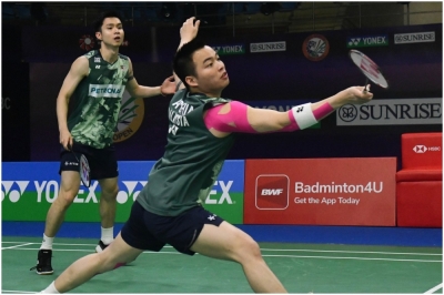 谢定峰/苏伟译扳倒中国强档刘雨辰/欧烜屹杀进印度公开赛半决赛,距离去年打进同个赛会决赛仅一步之遥。-摘自印度羽总- 谢定峰/苏伟译扳倒中国强档刘雨辰/欧烜屹杀进印度公开赛半决赛,距离去年打进同个赛会决赛仅一步之遥。-摘自印度羽总-