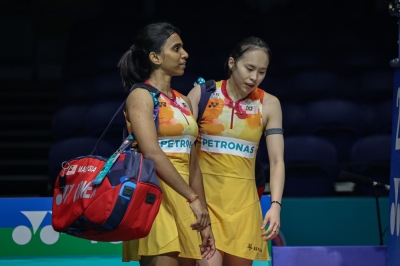 曾是2017年全国女单冠军的蒂娜,在“华丽转身”与陈康乐搭档征战女双赛项后,终于圆了儿时的奥运梦。-马新社- 曾是2017年全国女单冠军的蒂娜,在“华丽转身”与陈康乐搭档征战女双赛项后,终于圆了儿时的奥运梦。-马新社-