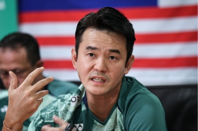 陈斌生表示飞丁和聪文组合必须重新振作,并争取世羽联超级500赛和750赛冠军。-马新社- 陈斌生表示飞丁和聪文组合必须重新振作,并争取世羽联超级500赛和750赛冠军。-马新社-