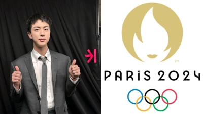 根据韩媒报导,金硕珍将参加2024年巴黎奥运会圣火传递活动。-图摘自巴黎奥运会官网/@bts_bighit- 根据韩媒报导,金硕珍将参加2024年巴黎奥运会圣火传递活动。-图摘自巴黎奥运会官网/@bts_bighit-