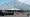 Se construyen grandes carpas en un estacionamiento en Orchard Beach en el Bronx el 27 de septiembre de 2022 en la ciudad de Nueva York. AFP.