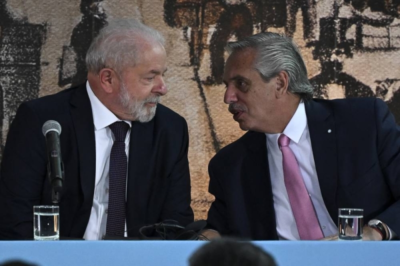 Brazilian President Lula da Silva and Argentinian President Alberto Fernandez.  /AFP