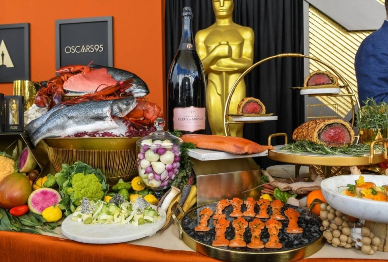 The buffet will be served at the Governors Ball, a celebration that follows the Academy Awards.