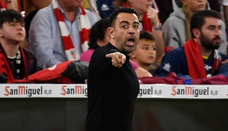 Barcelona manager Xavi Hernandez.  / AFP