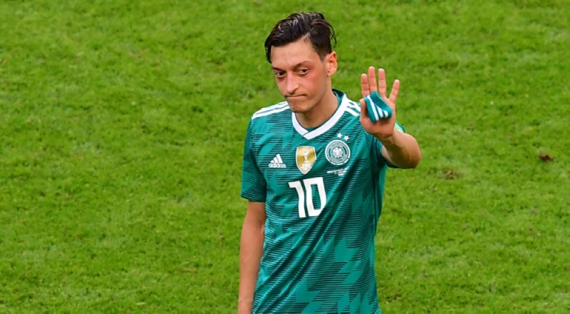 German midfielder Mesut Ozil at the end of the 2018 World Cup in Russia on June 27.  / AFP.