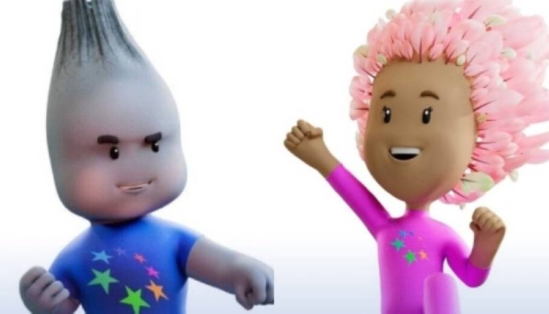Borko and Maki, the mascots of the 2023 Central American and Caribbean Games in San Salvador