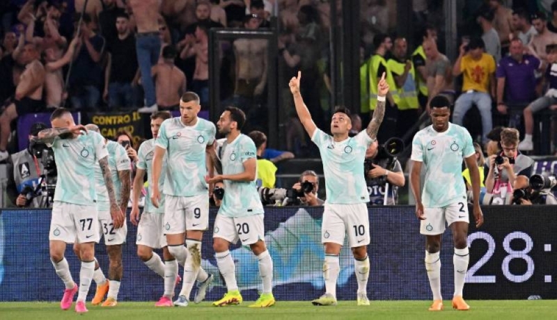 Inter Milan beat Fiorentina in the Coppa Italia final/AFP