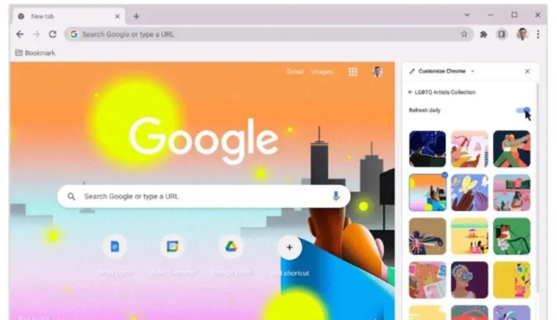 Customizable interface for Google Chrome/Europa Press.