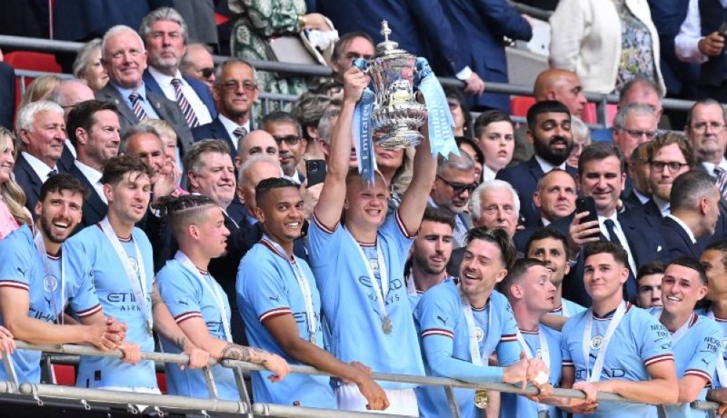 England FA Cup winners Manchester City/AFP